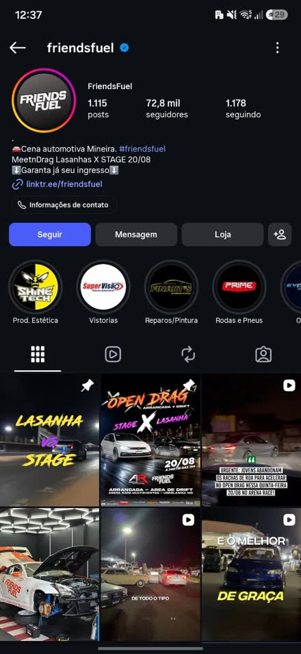 Instagram da FriendsFuel